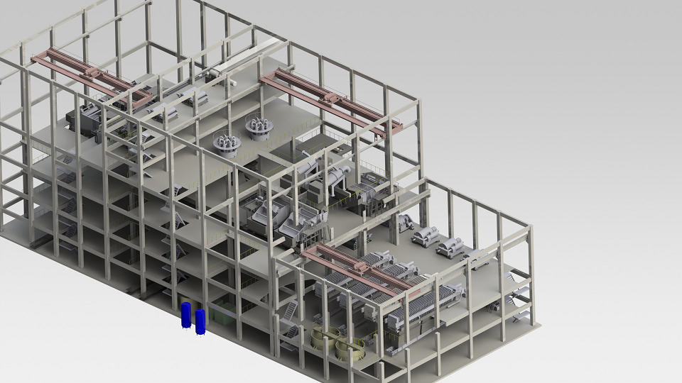 3D structural design coal washing plant Helius Tech Serena